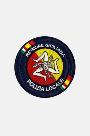 Scudetto circolare logo Regione Sicilia e Polizia Locale