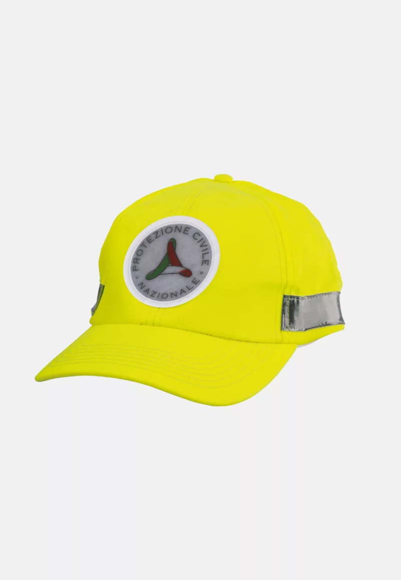 Berretto modello baseball Protezione Civile colore giallo