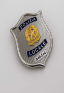 Placca Polizia Locale logo Repubblica Italiana