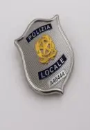 Placca Polizia Locale logo Repubblica Italiana