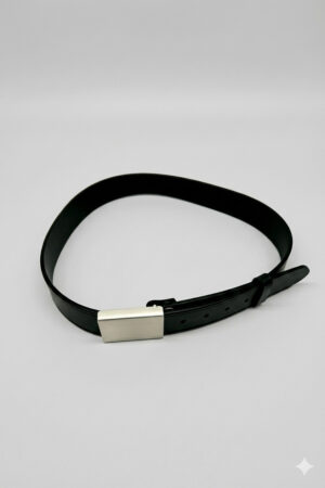 Cinturone cuoio nero h4