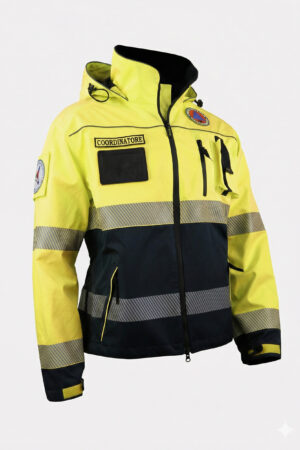 Giacca corta, impermeabile, bicolore, traspirante in tessuto PTFE