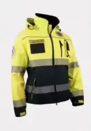 Giacca corta, impermeabile, bicolore, traspirante in tessuto PTFE