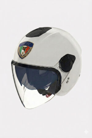Casco motociclista modello JET con visiera