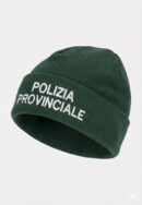 Berretto modello zuccotto in pile grigio-verde