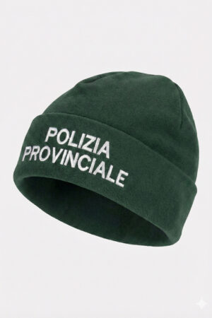 Berretto modello zuccotto in pile grigio-verde